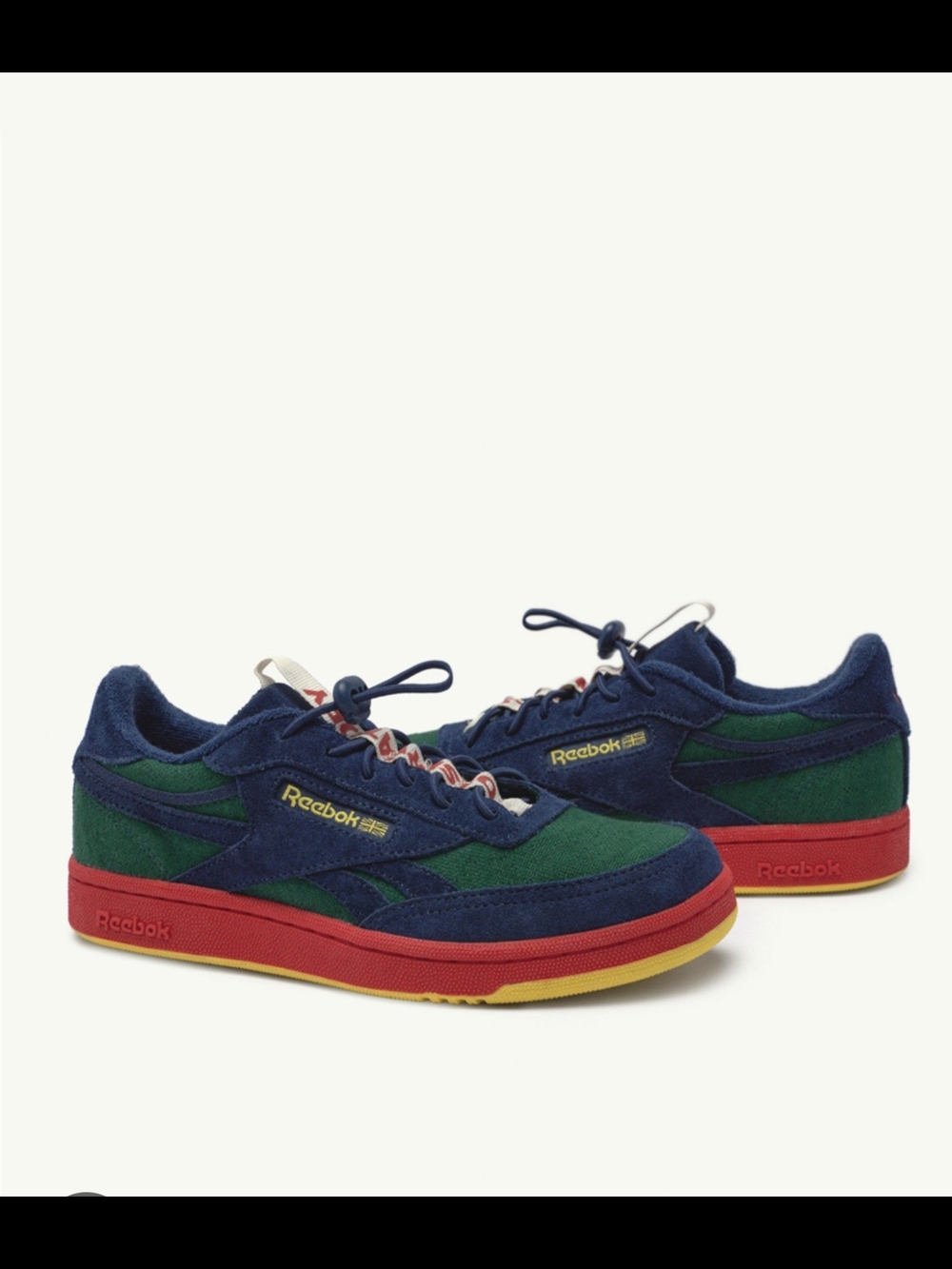 Kids Navy & Green Low-Top Sneakers